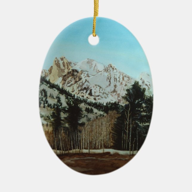 GRAND TETONS CERAMIC TREE DECORATION (Front)