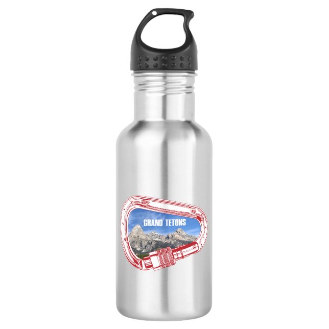 Grand Tetons Climbing Carabiner 532 Ml Water Bottle (Front)