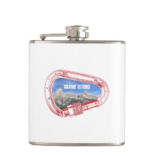 Grand Tetons Climbing Carabiner Hip Flask