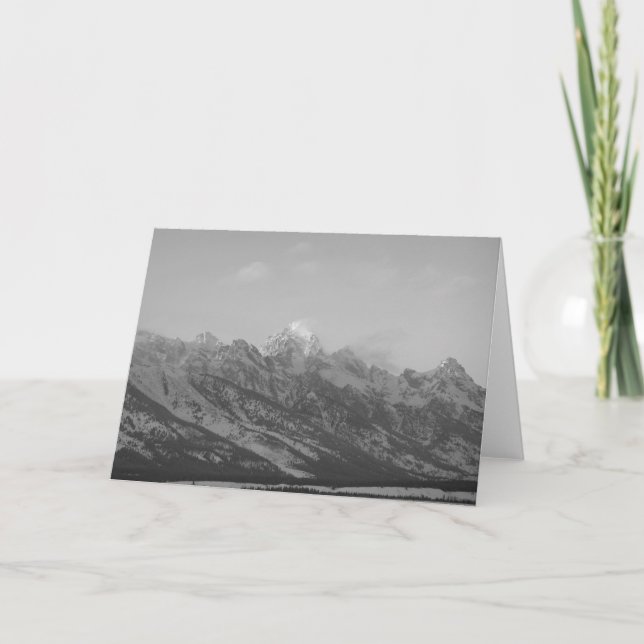 Grand Tetons in Winter, Jackson Hole, Wyoming Card (Front)