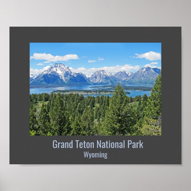 Grand Tetons National Park Design Landscape Poster (Front)