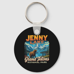 Grand Tetons National Park Jenny Lake Vintage Trip Key Ring