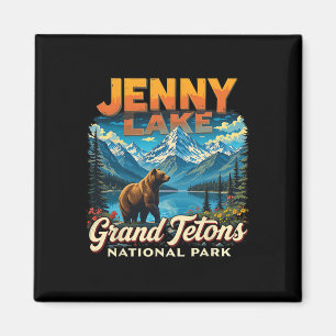 Grand Tetons National Park Jenny Lake Vintage Trip Magnet