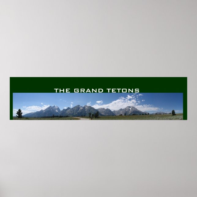 Grand Tetons panoramic poster (Front)