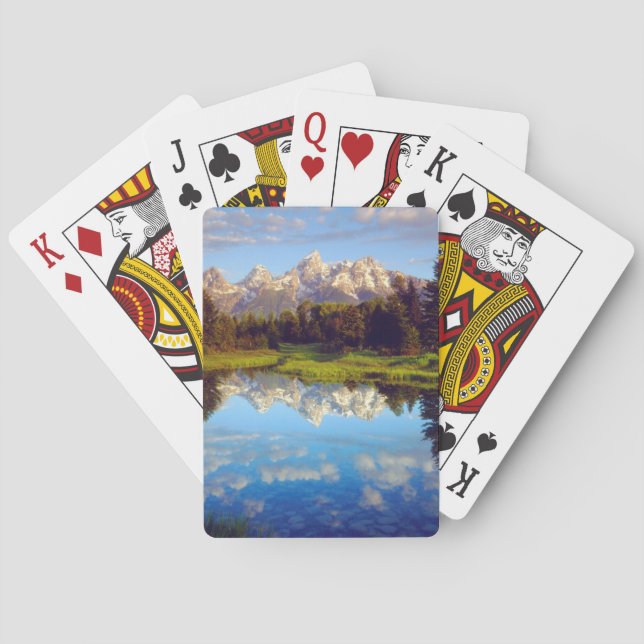 Grand Tetons reflecting in the Snake River Playing Cards (Back)