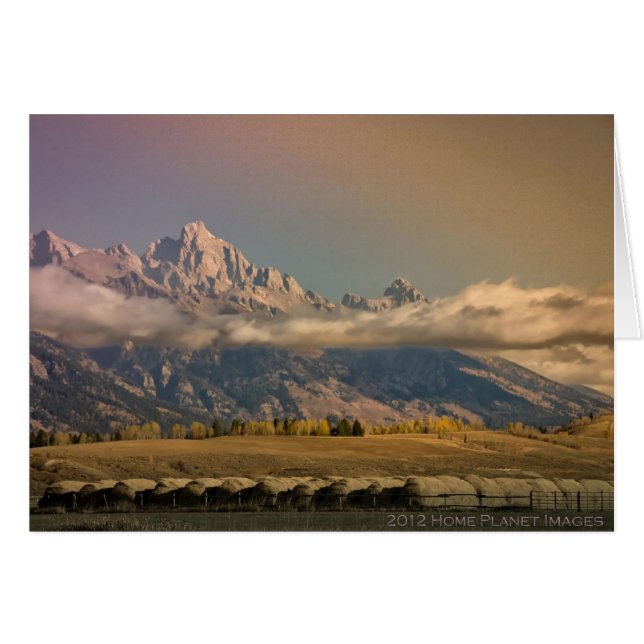 Grand Tetons with misty cloud (Front Horizontal)