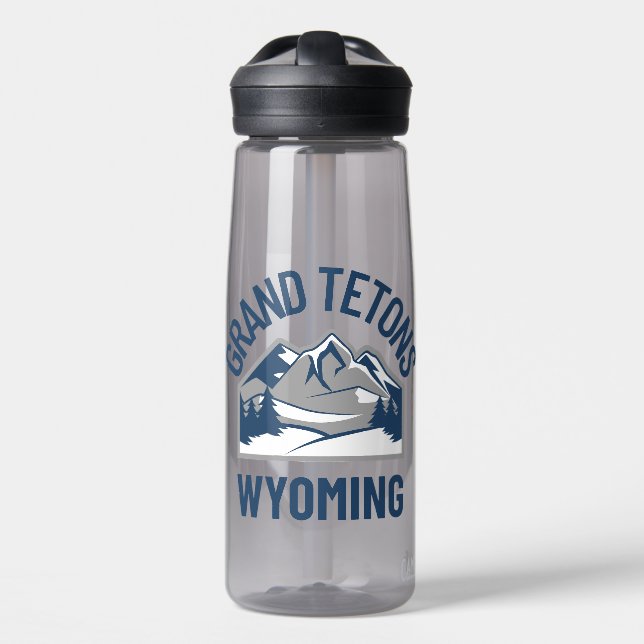Grand Tetons Wyoming Water Bottle (Front)