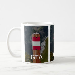 Grand Tour of the Alps Trail Marker, GTA Two-Tone Coffee Mug