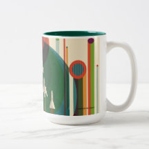 Grand Tour - Retro NASA Travel Poster Two-Tone Mug