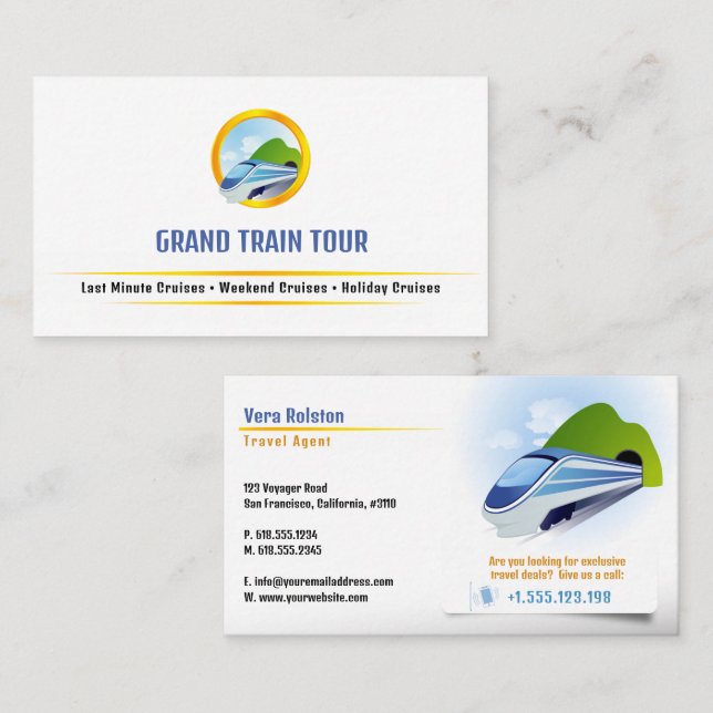 Grand Train | Travel Agent Business Card (Front/Back)