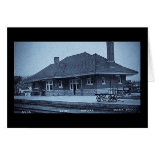 Grand Trunk Depot Pontiac Michigan (Cyan)