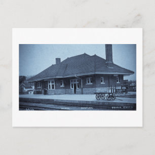 Grand Trunk Depot Pontiac Michigan (Cyan) Postcard