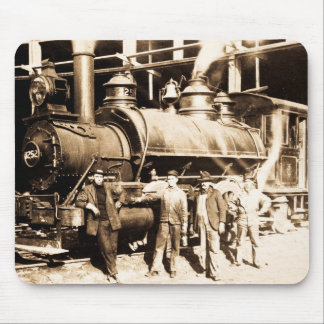 Grand Trunk Railroad Shop & Crew - Vintage Mouse Mat