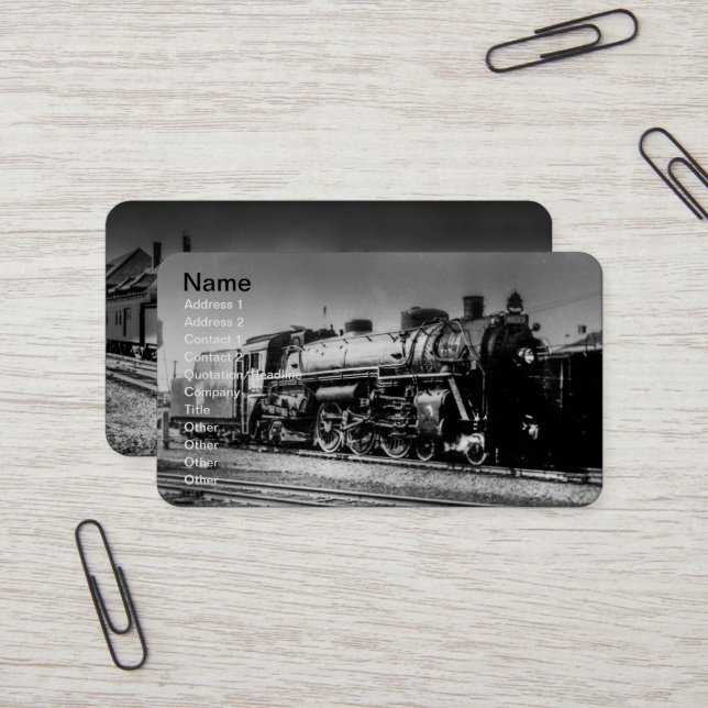 Grand Trunk Western (GTW) Locomotive Business Card (Front/Back In Situ)