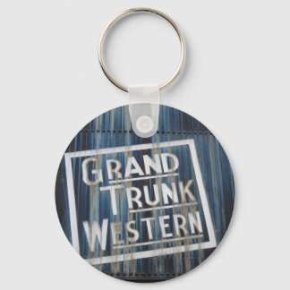 Grand Trunk Western Railroad Steam Engine Key Ring