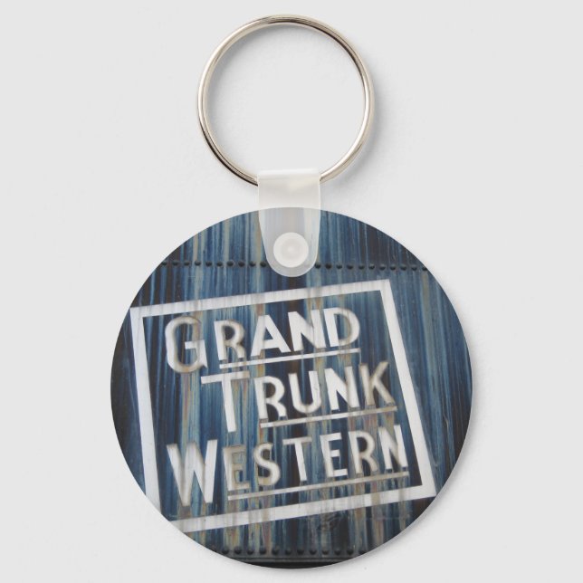 Grand Trunk Western Railroad Steam Engine Key Ring (Front)