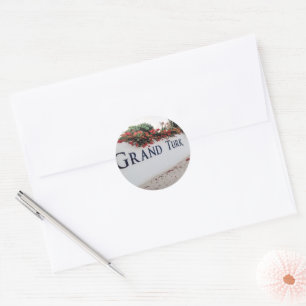 Grand Turk Beach Scene Classic Round Sticker