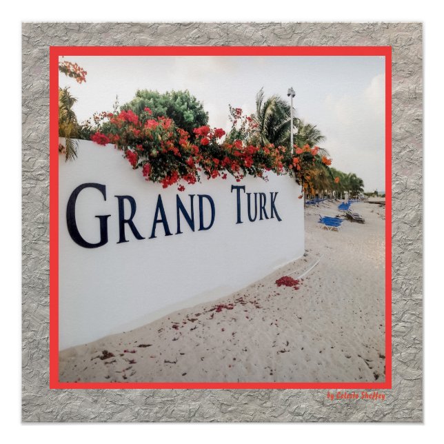 Grand Turk Beach Scene  Poster (Front)