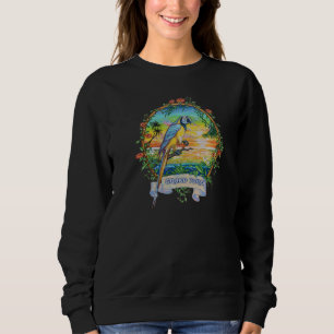 Grand Turk Turks & Caicos Vintage Tropical Parrot Sweatshirt