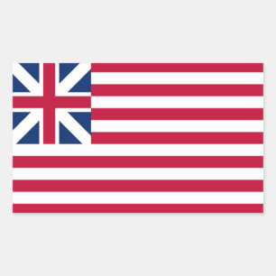 Grand Union, 1st USA Flag of Colonies Rectangular Sticker