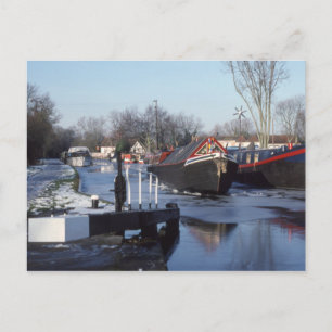 Grand Union Canal in winter Postcard