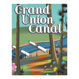 grand union canal travel poster