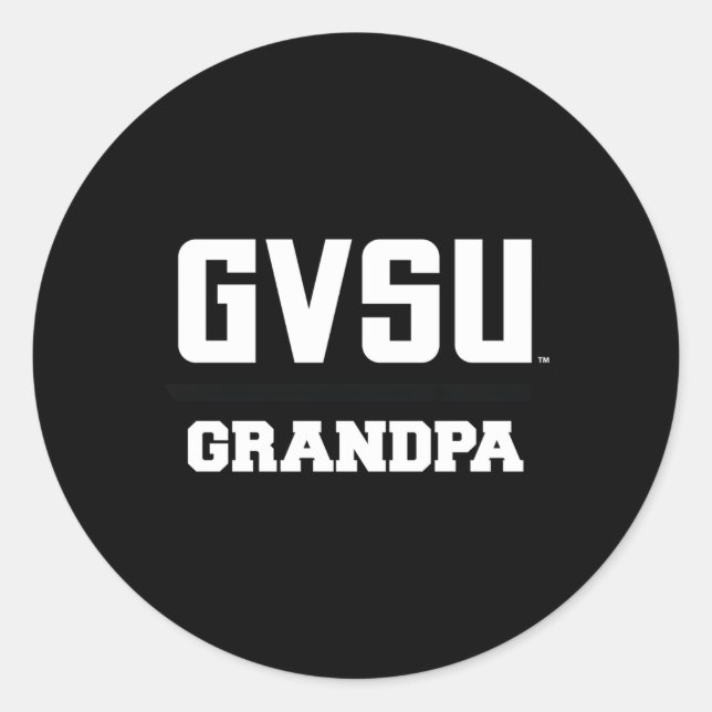 Grand Valley Gvsu Lakers Grandpa Classic Round Sticker (Front)