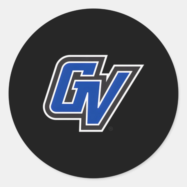 Grand Valley State Lakers Left Chest Icon Classic Round Sticker (Front)