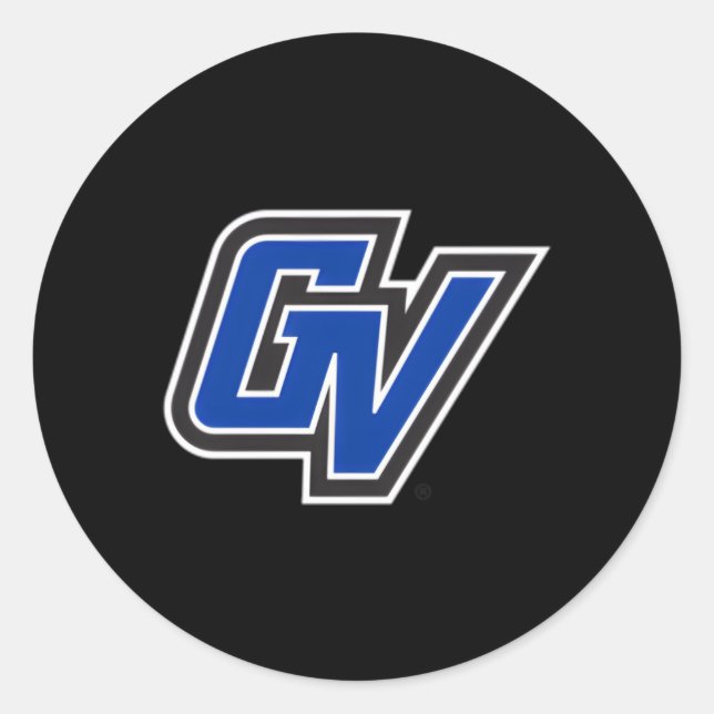 Grand Valley State Lakers Left Chest Icon Classic Round Sticker (Front)