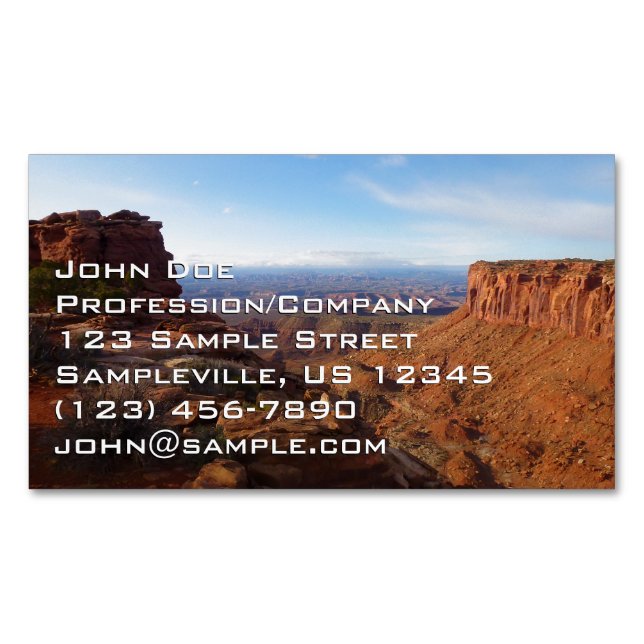 Grand View Point at Canyonlands National Park Magnetic Business Card (Front)