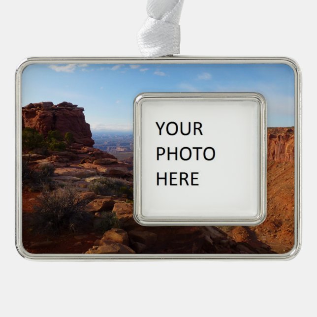 Grand View Point at Canyonlands National Park Silver Plated Framed Ornament (Front)