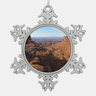 Grand View Point at Canyonlands National Park Snowflake Pewter Christmas Ornament