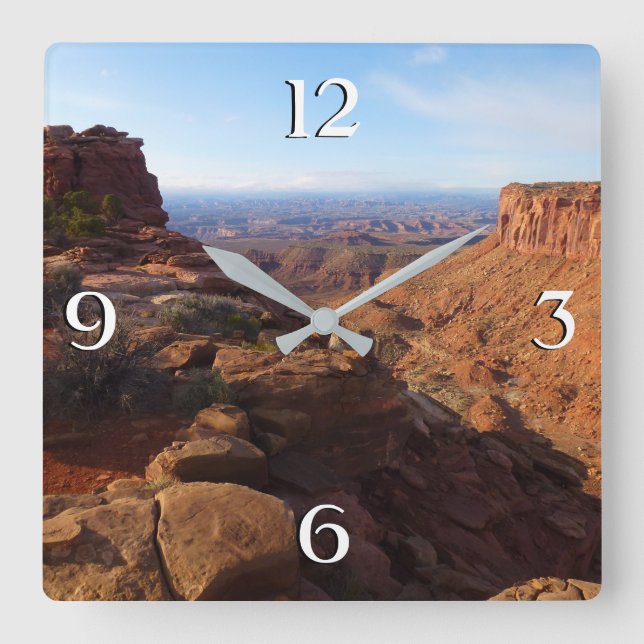 Grand View Point at Canyonlands National Park Square Wall Clock (Front)