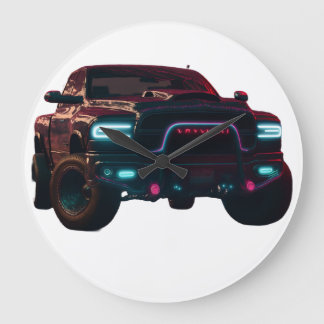 Grand Wanhr Dodge TRX Neon Truck Large Clock