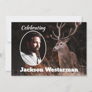 Grand White Tail Buck Memorial  Invitation