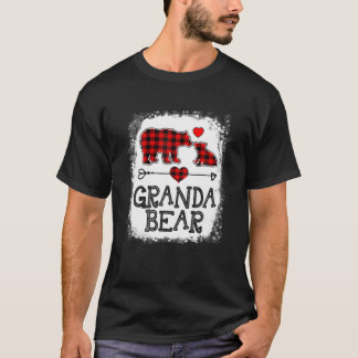Granda Bear Christmas Pajama Red Plaid Buffalo Fam T-Shirt