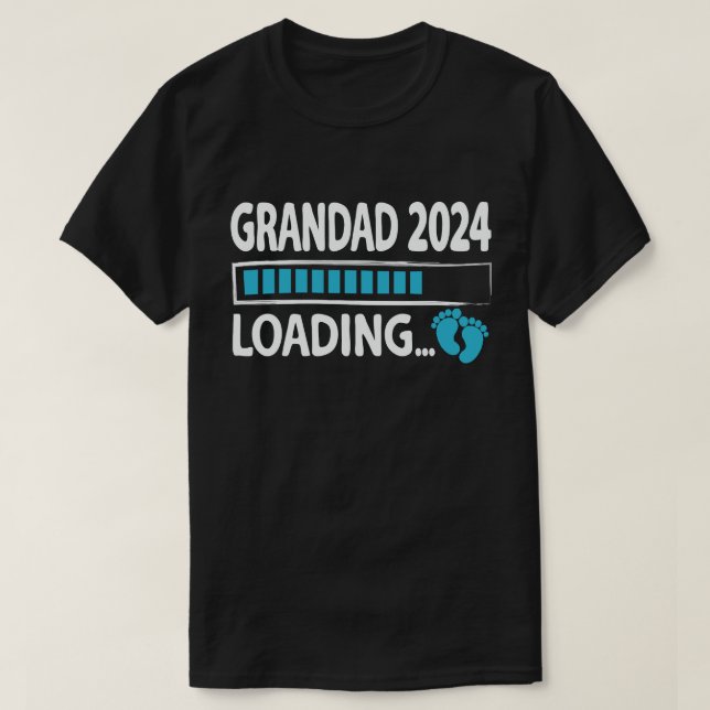 Grandad 2024 Loading New Grandfather Grandpa to be T-Shirt (Design Front)