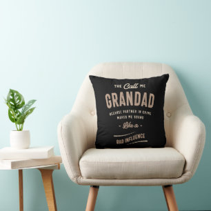 Grandad - A Fatherly Partner in Crime Cushion