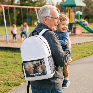 Grandad Est Gift For First Time Grandpa Printed Backpack