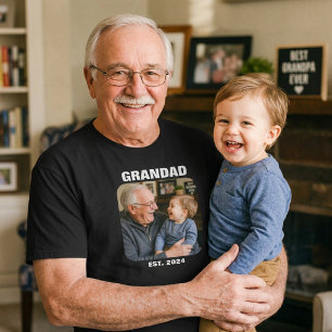 Grandad Est Photo Gift For Grandpa T-Shirt