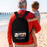 Grandad Est. White Bold Minimal Text 3 Photos