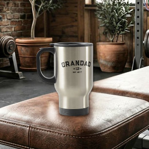 Grandad Est Year Varsity Style Total Grands Legacy Travel Mug