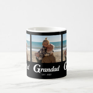Grandad Established Bold Black 3 Photo Coffee Mug