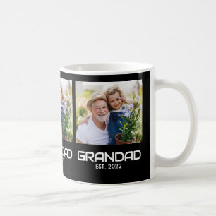 Grandad Established Bold Black 3 Photo Coffee Mug