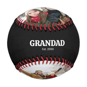 Grandad Established Modern 3 Photo Baseball