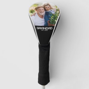 Grandad Established Modern Bold Photo Golf Head Cover