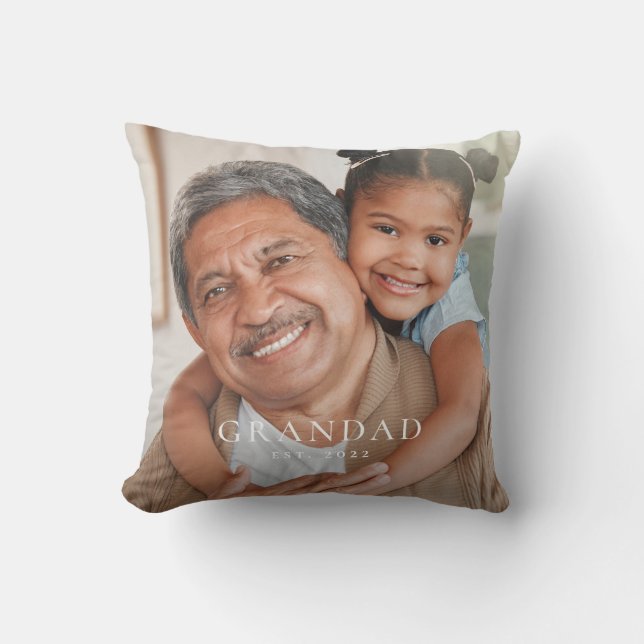 Grandad Established Modern Photo Cushion (Front)