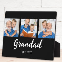 Grandad Established Modern Script 3 Photo Black