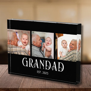 Grandad Established Modern Script 3  Photo Block