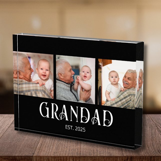 Grandad Established Modern Script 3  Photo Block (Creator Uploaded)